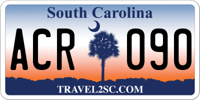 SC license plate ACR090