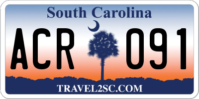 SC license plate ACR091