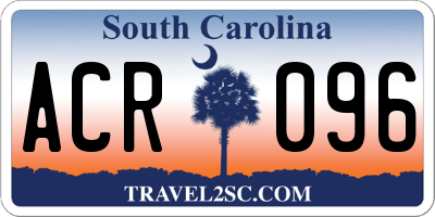 SC license plate ACR096