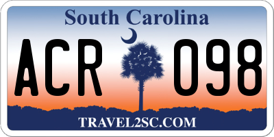 SC license plate ACR098