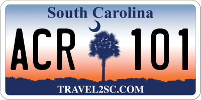 SC license plate ACR101