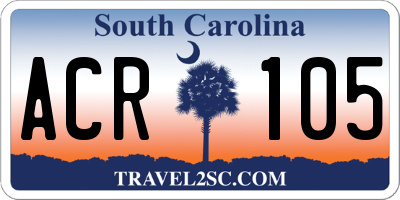 SC license plate ACR105