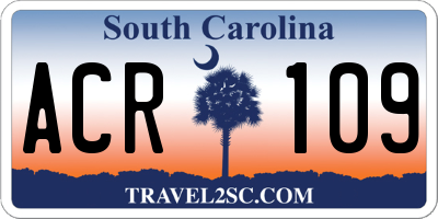 SC license plate ACR109