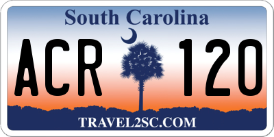 SC license plate ACR120