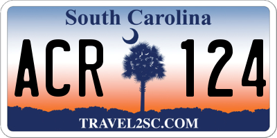 SC license plate ACR124