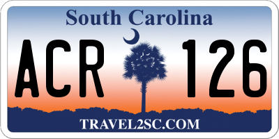 SC license plate ACR126