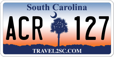 SC license plate ACR127
