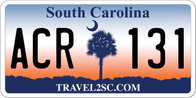 SC license plate ACR131