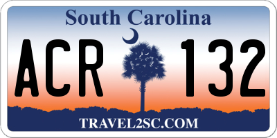 SC license plate ACR132