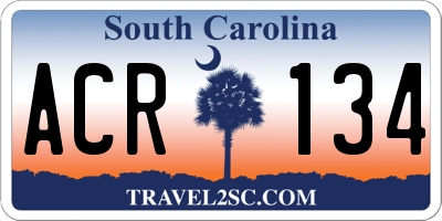 SC license plate ACR134