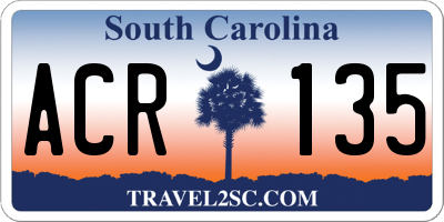 SC license plate ACR135