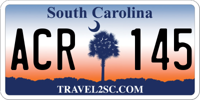 SC license plate ACR145