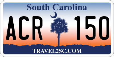 SC license plate ACR150