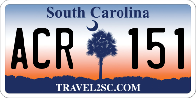 SC license plate ACR151