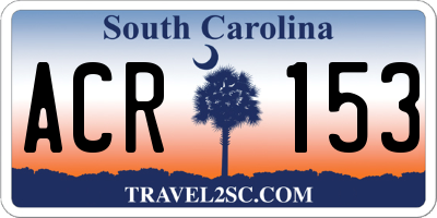 SC license plate ACR153
