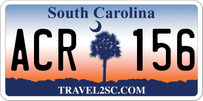 SC license plate ACR156