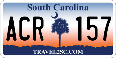 SC license plate ACR157