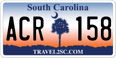 SC license plate ACR158