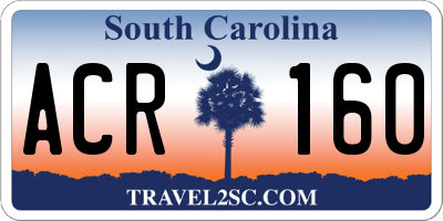 SC license plate ACR160
