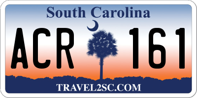 SC license plate ACR161