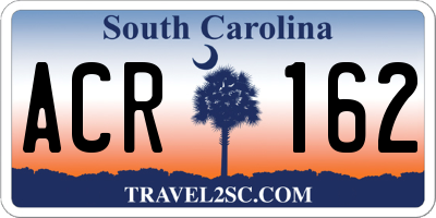 SC license plate ACR162