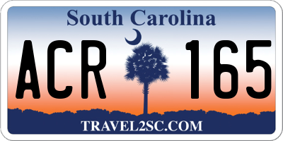 SC license plate ACR165