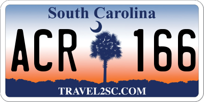 SC license plate ACR166