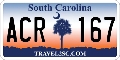 SC license plate ACR167