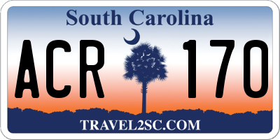 SC license plate ACR170