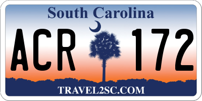 SC license plate ACR172