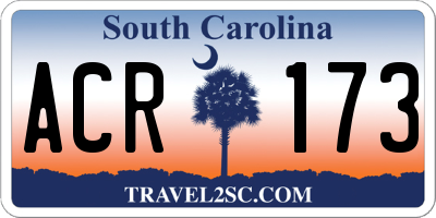 SC license plate ACR173
