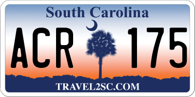 SC license plate ACR175