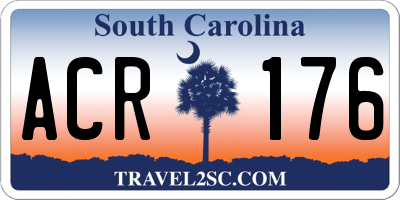 SC license plate ACR176