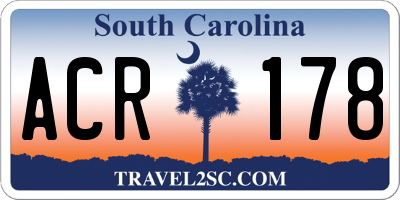 SC license plate ACR178