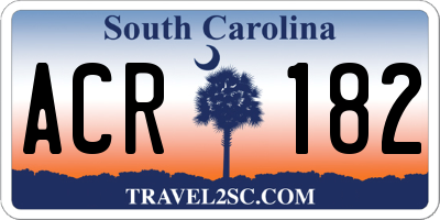 SC license plate ACR182
