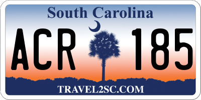 SC license plate ACR185