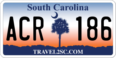 SC license plate ACR186