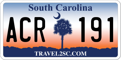 SC license plate ACR191