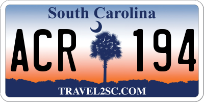 SC license plate ACR194