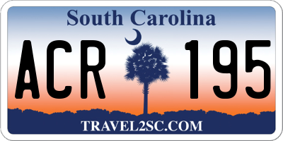 SC license plate ACR195