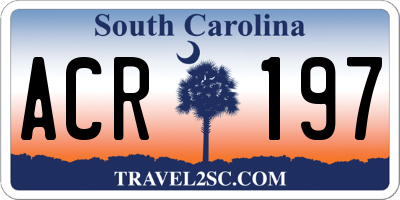SC license plate ACR197