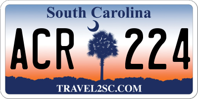 SC license plate ACR224