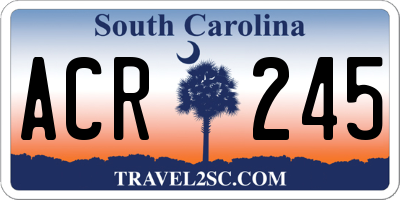 SC license plate ACR245