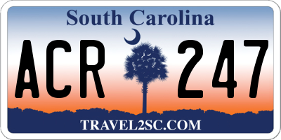 SC license plate ACR247