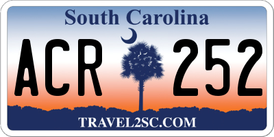 SC license plate ACR252
