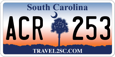 SC license plate ACR253
