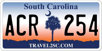 SC license plate ACR254