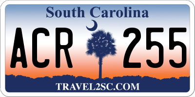 SC license plate ACR255