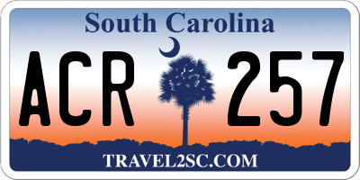 SC license plate ACR257