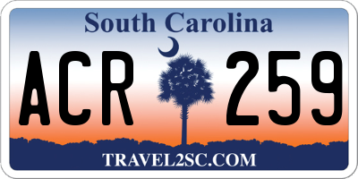 SC license plate ACR259
